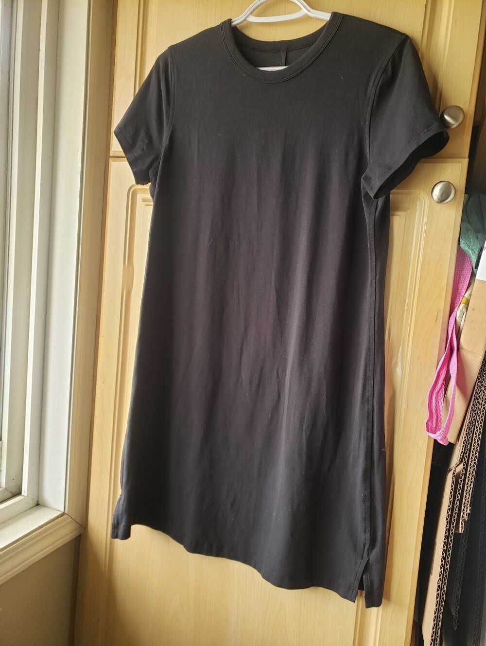 Lululemon Black Short-Sleeve T-Shirt Dress
